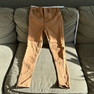 Slim fit 24 inches brown pants